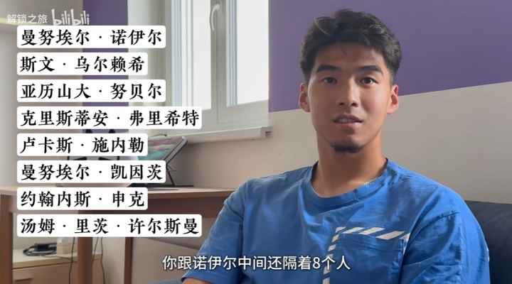 mk体育-18岁时与拜仁签约,刘邵子洋:和诺伊尔之间隔着8个人,甚至更多